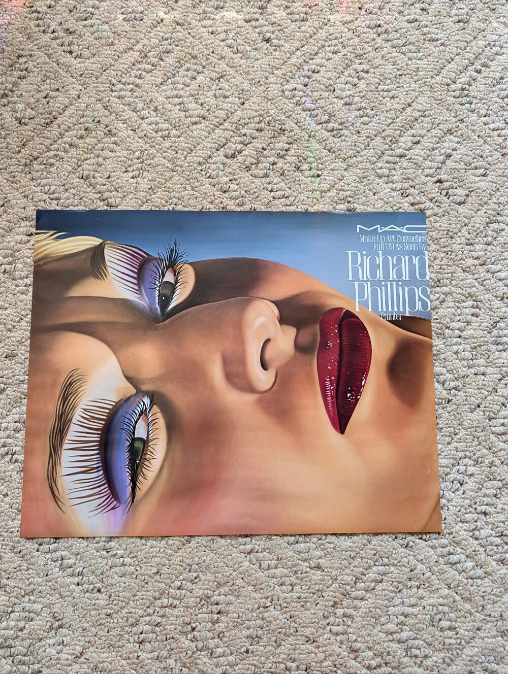 Rare Vintage Y2K 2000s Richard Phillips For MAC Cosmetics Poster Art Promo Vtg